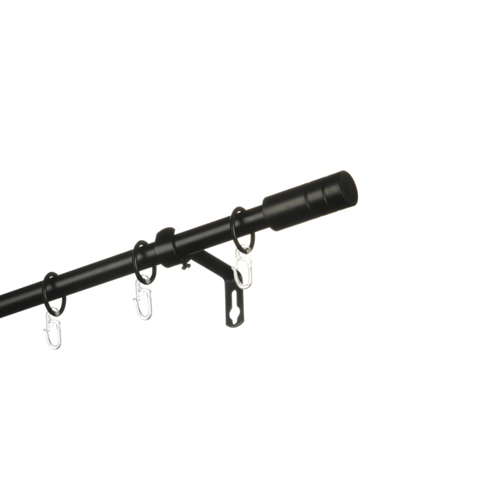 Карниз готовый раздвижной Цилиндр черный матовый диаметр 19мм