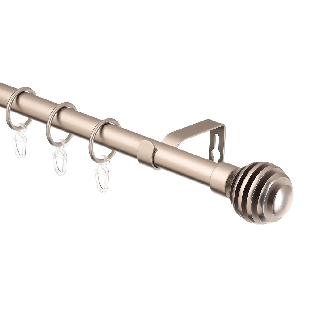 Карниз готовый раздвижной Орб никель сатин диаметр 19мм