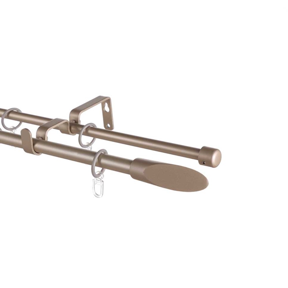 Карниз готовый раздвижной Скол никель сатин диаметр 19мм