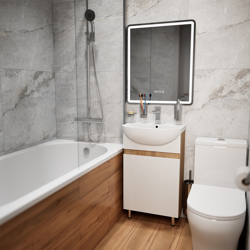 Атлас белый, дуб сонома FLUMEN