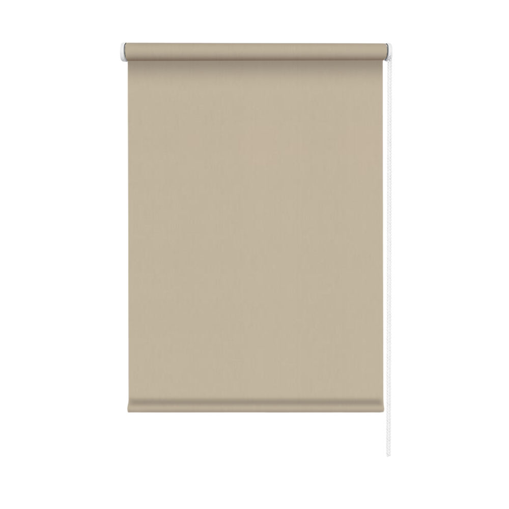Шторы рулонные блэкаут бежевые NEODECO Базовый