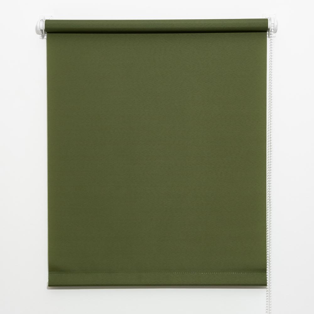 Шторы рулонные зеленые NEODECO Базовый