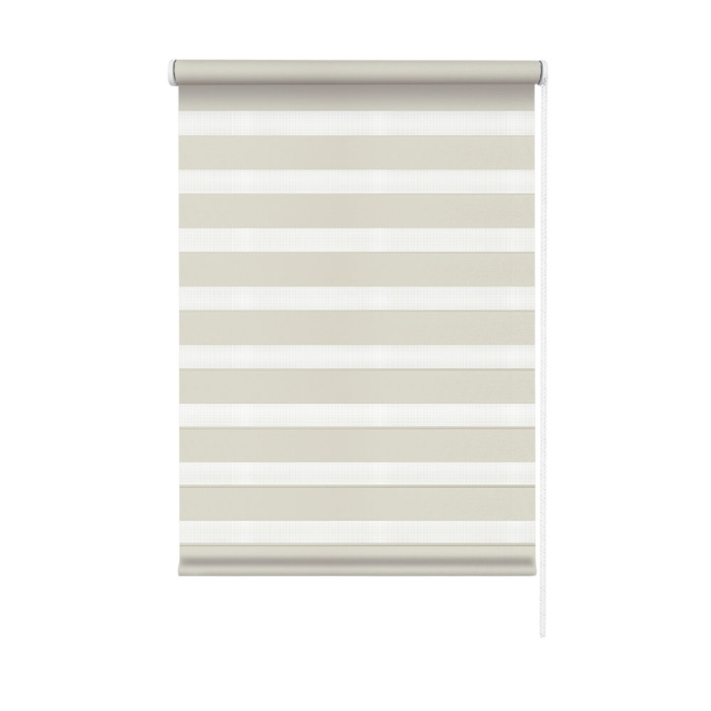 Шторы рулонные день-ночь экрю NEODECO Базовый