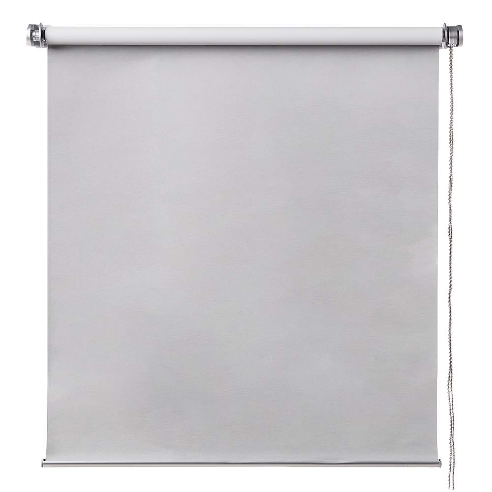 Шторы рулонные блэкаут серые NEODECO Вукси