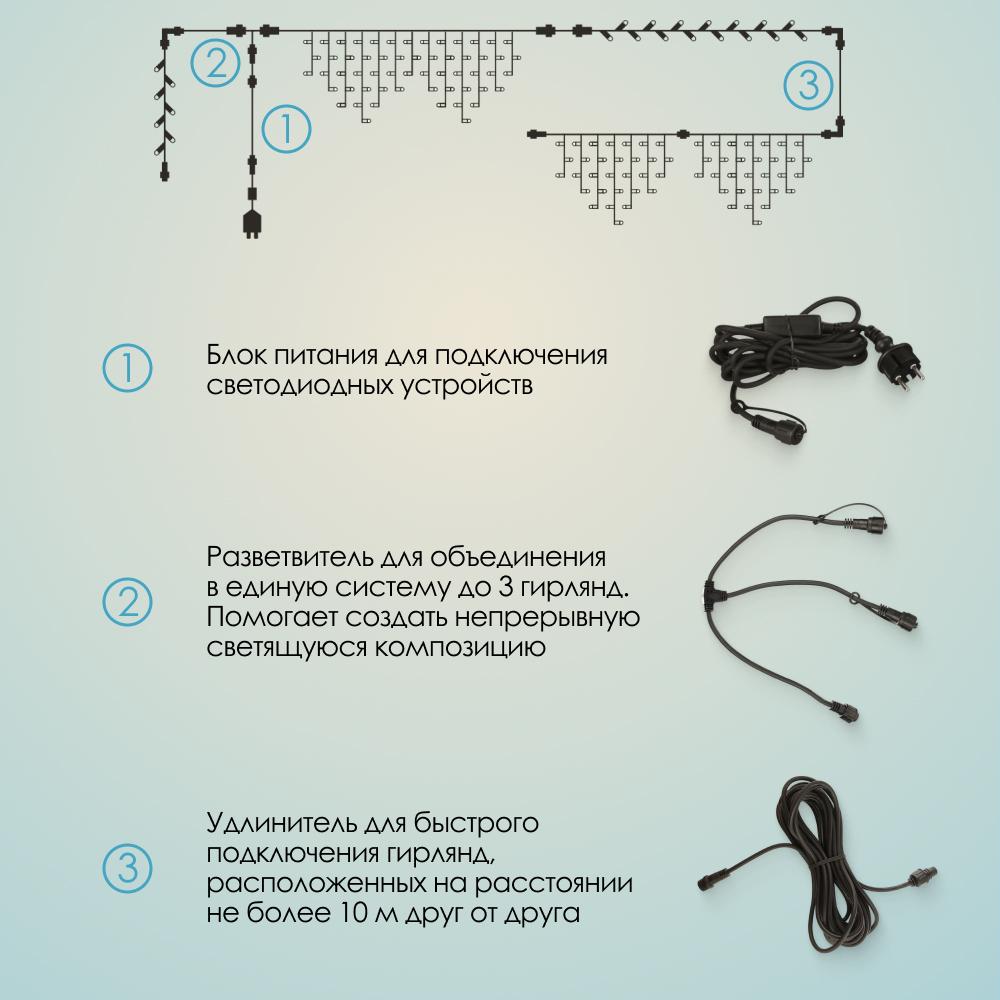 MAXI LED STANDARD - теплый свет, белый провод