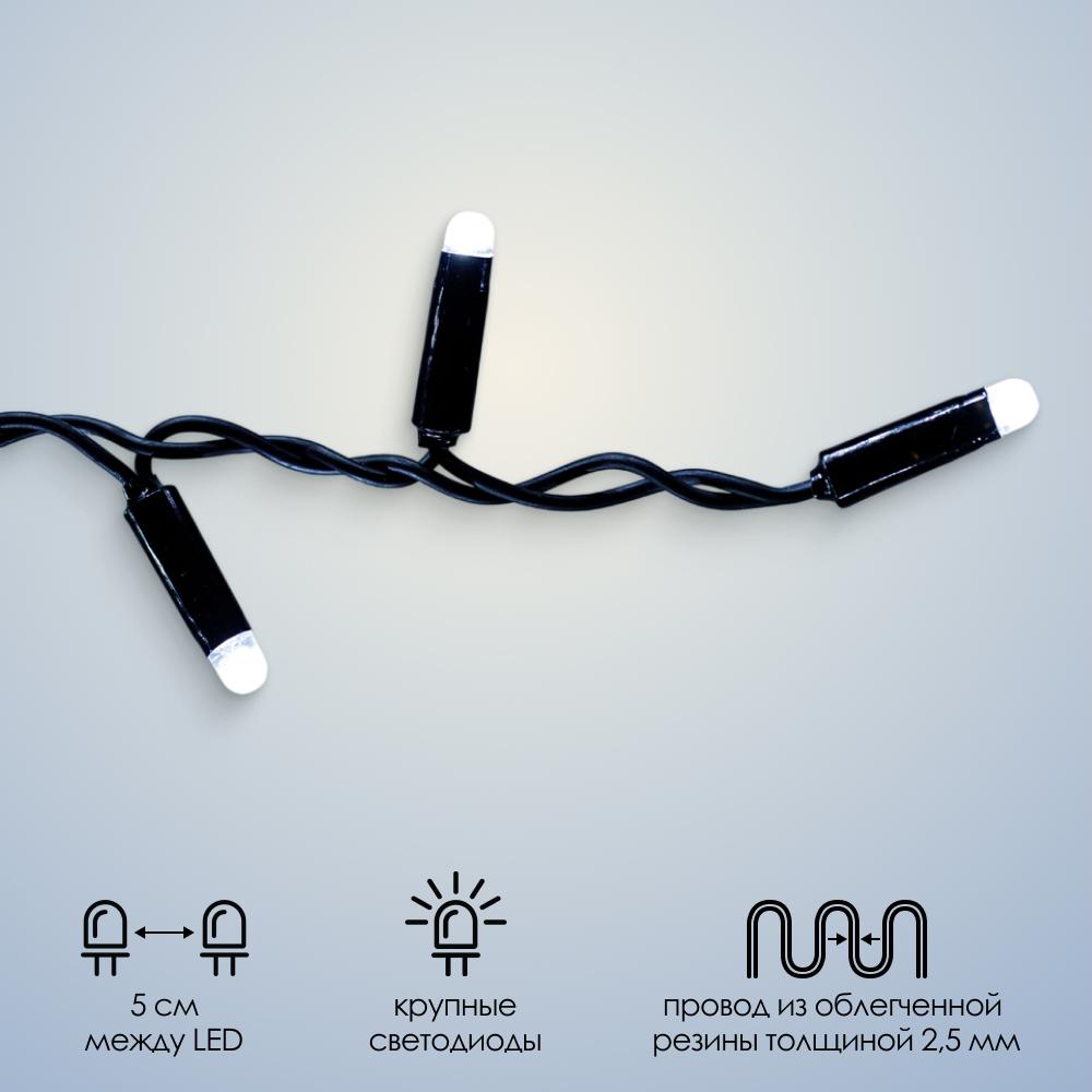 MAXI LED PRO - холодный свет, черный провод