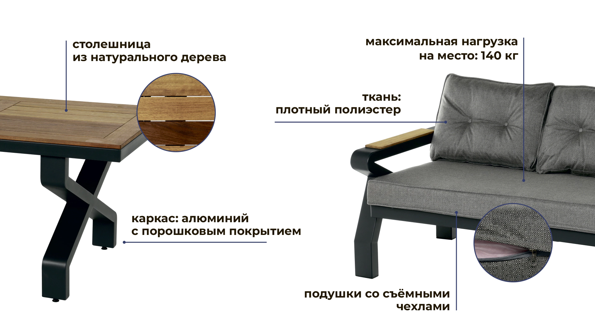 Обзор комплекта мебели Terazzi Касабланка