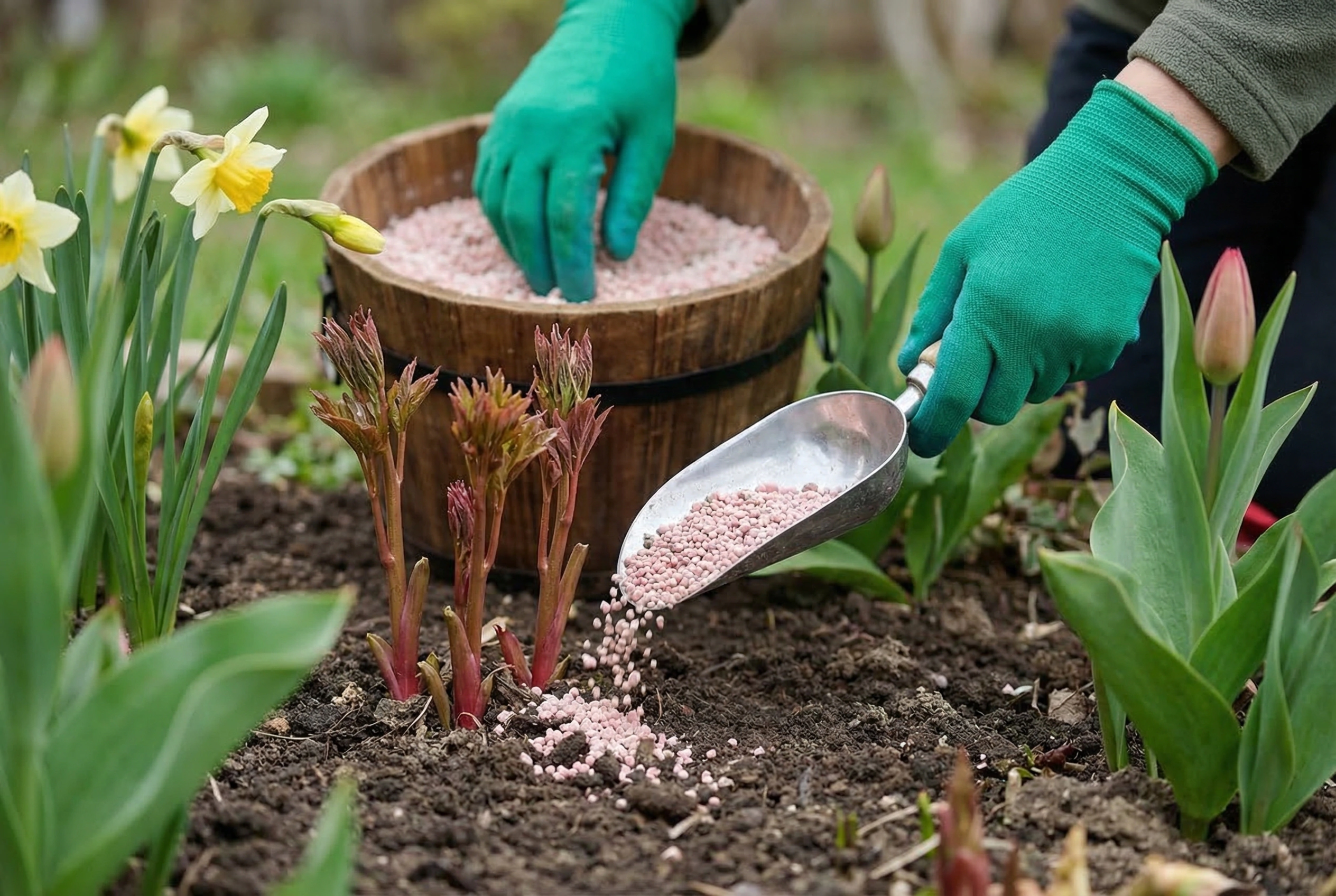 Первые весенние работы в саду
