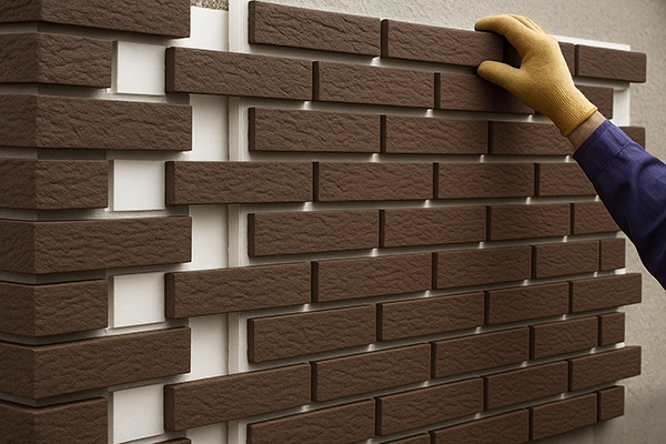 Монтаж первого ряда панелей