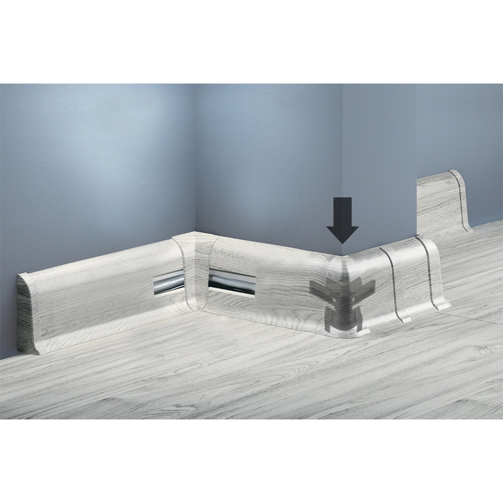 Угол наружный ПВХ Cezar Premium №163 Дуб Аспен с соединителем