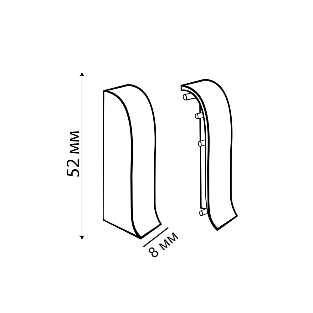 Заглушка ПВХ Rico №71 Дуб Оксфорд 2 шт