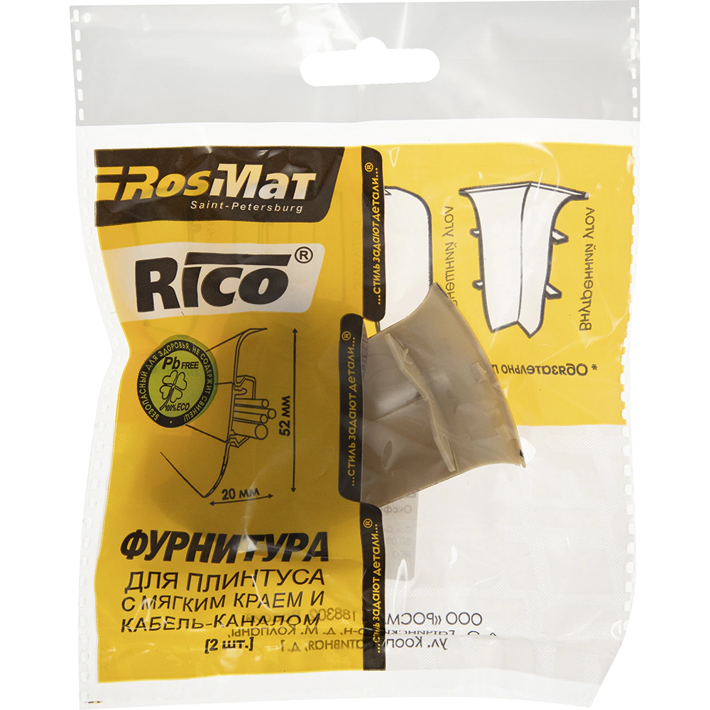 Угол наружный ПВХ Rico №71 Дуб Оксфорд 2 шт