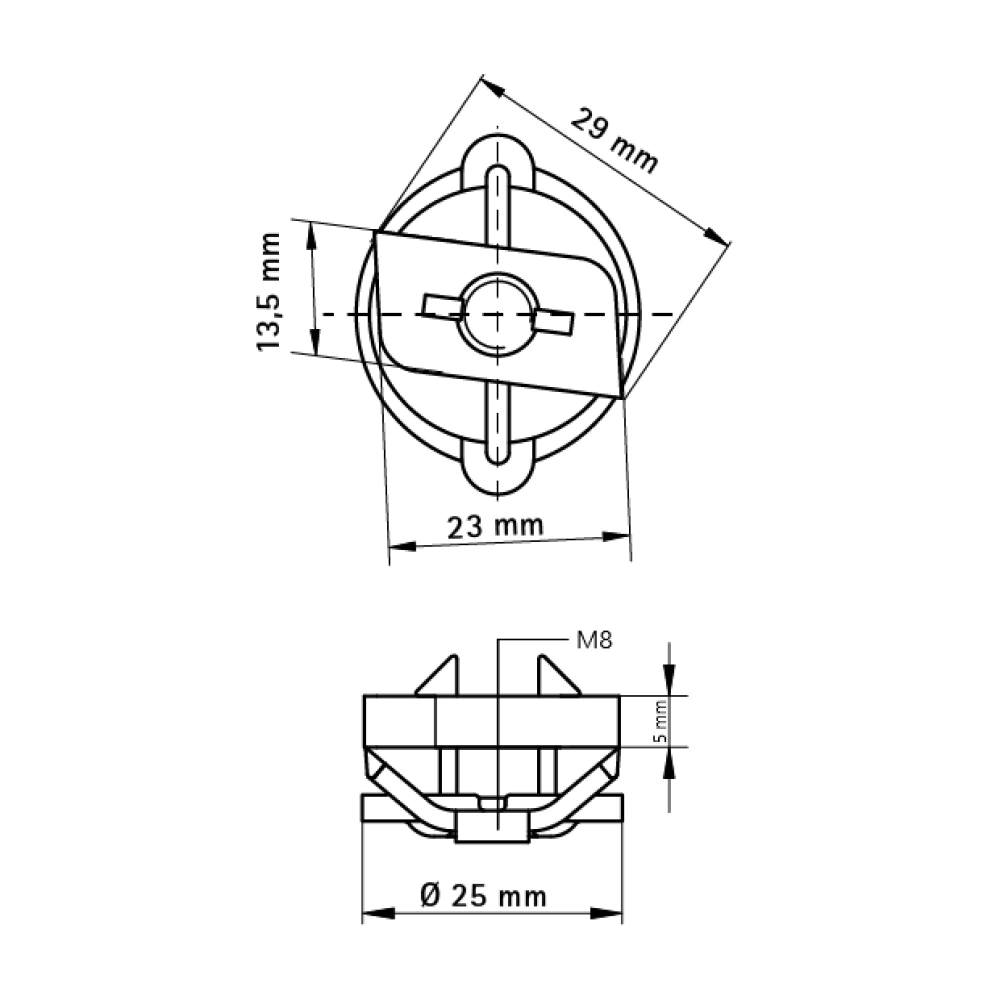 Гайка Walraven BIS RapidRail M8