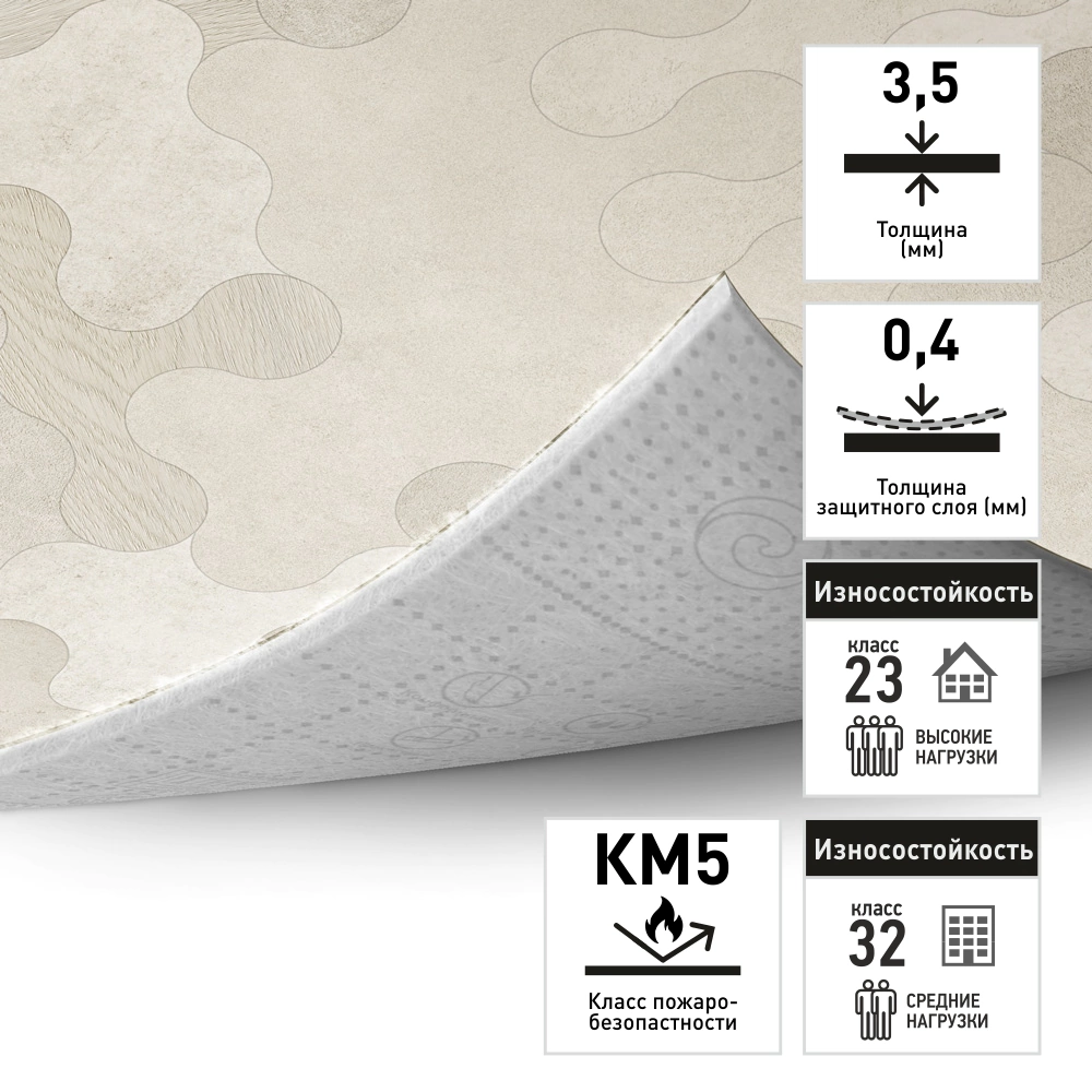 Линолеум Философия Нексус 1 2,5 м/3,5 мм/0,4 мм