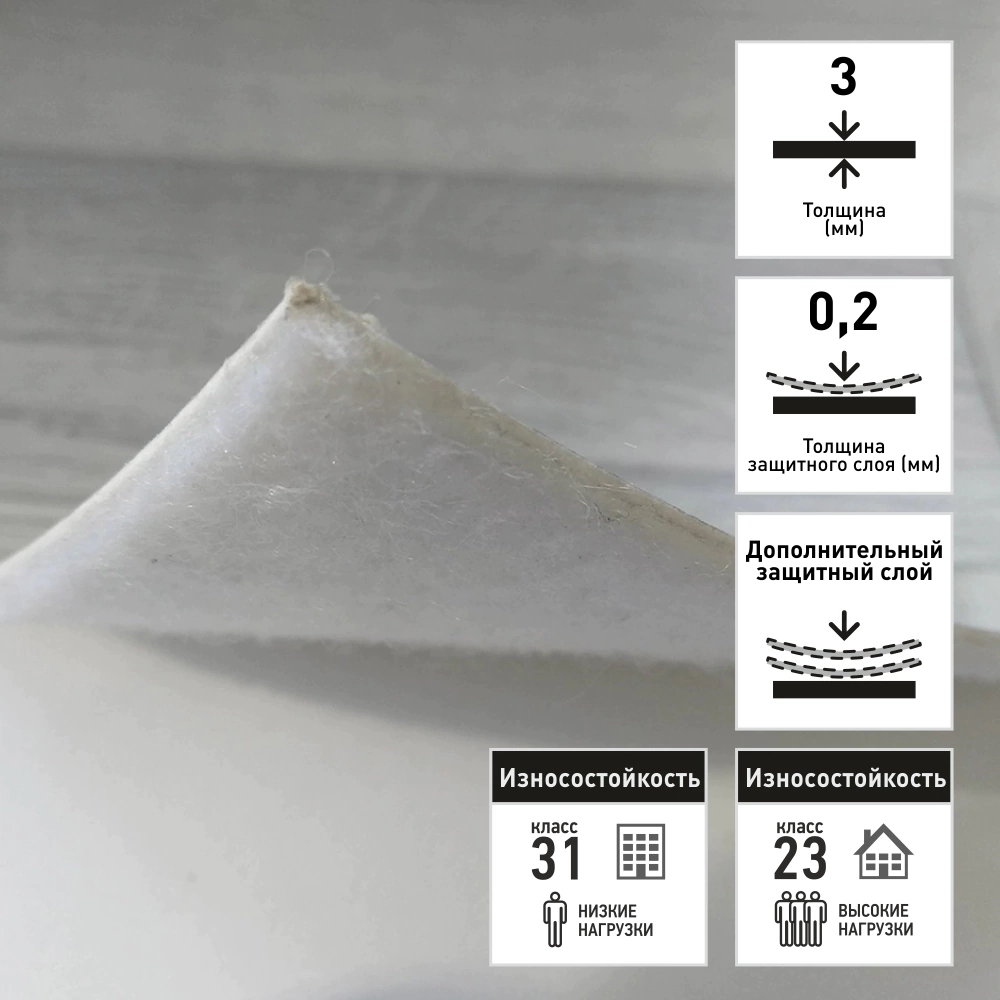 Линолеум Версаль Бруклин 612 3 м/3,0 мм/0,2 мм