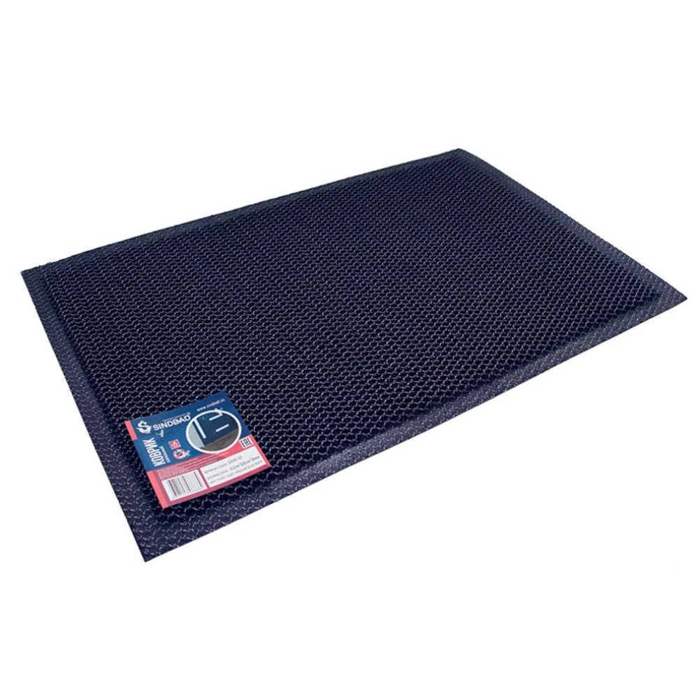 Коврик входной влаговпитывающий ЕКМ-04 58х88 см серо-черный