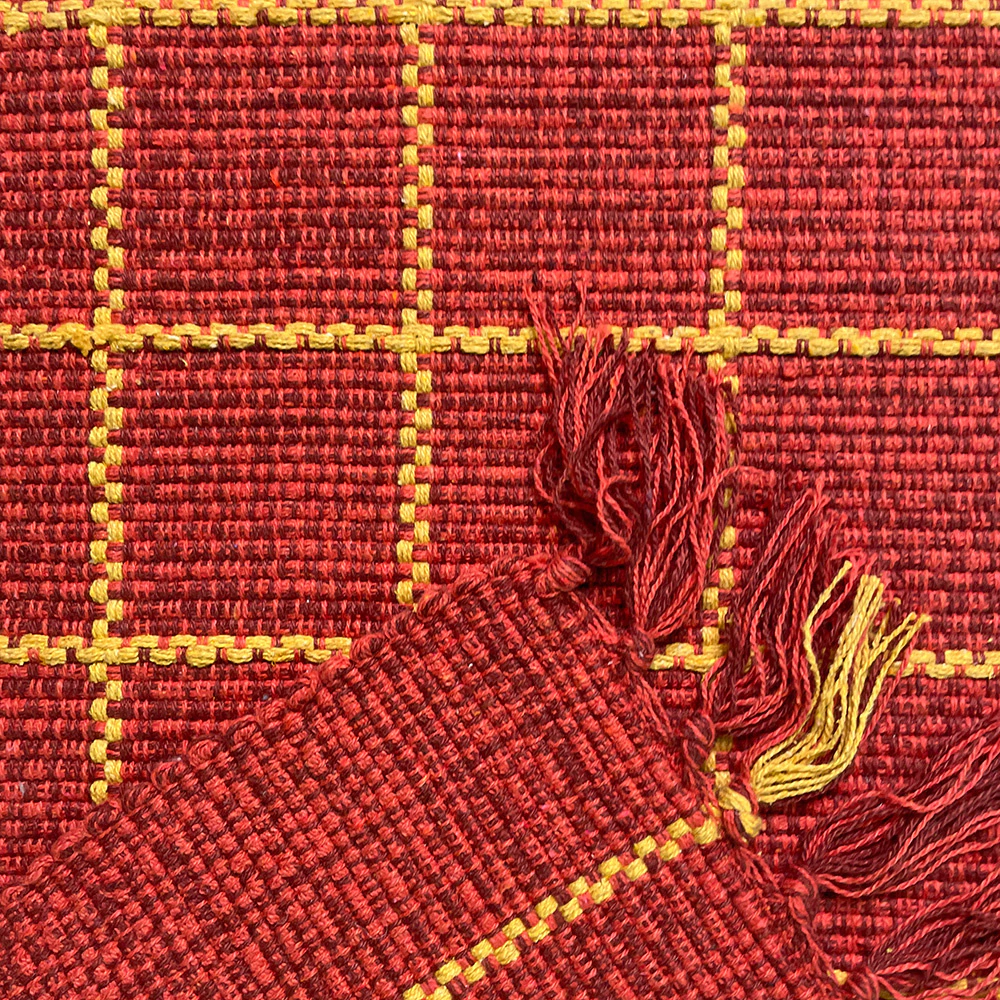 Коврик хлопковый ручного плетения 50х80 см х 5 мм Sindbad KH 58-11 темно-красный