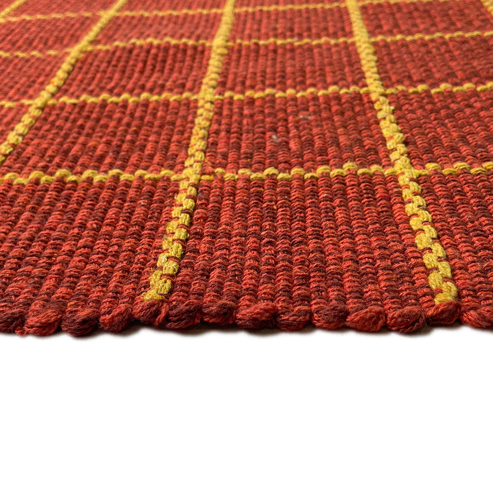 Коврик хлопковый ручного плетения 50х80 см х 5 мм Sindbad KH 58-11 темно-красный