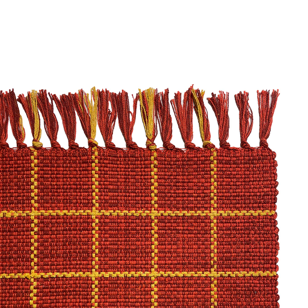 Коврик хлопковый ручного плетения 50х80 см х 5 мм Sindbad KH 58-11 темно-красный