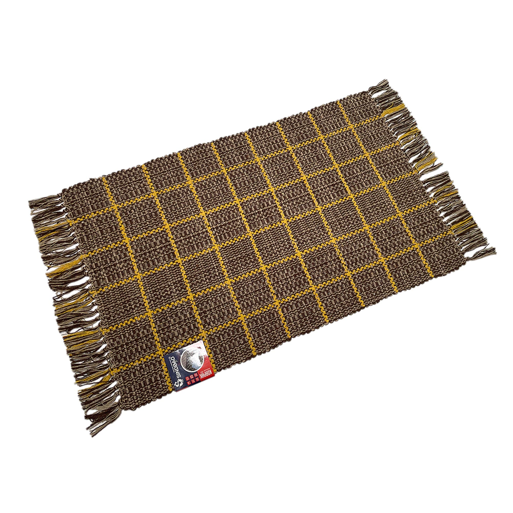 Коврик хлопковый ручного плетения 50х80 см х 5 мм Sindbad KH 58-12 коричневый
