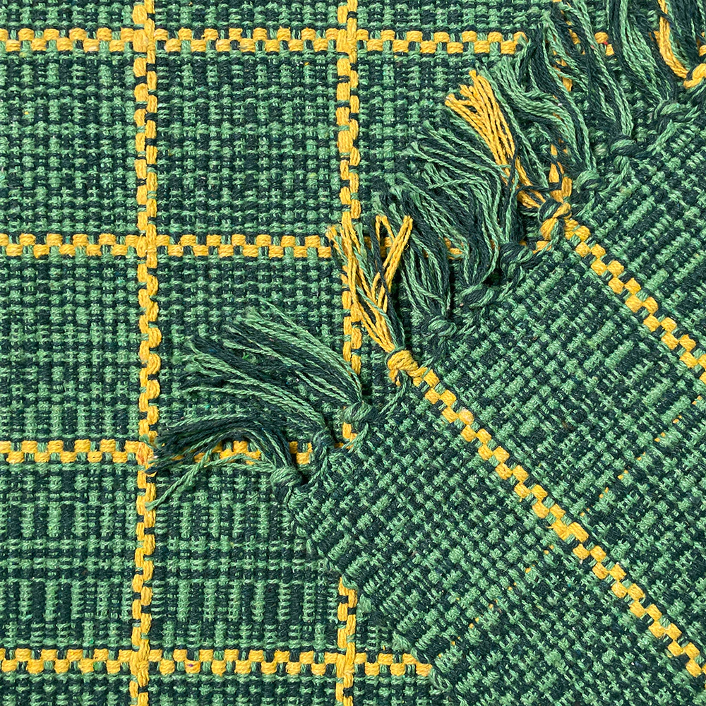 Коврик хлопковый ручного плетения 50х80 см х 5 мм Sindbad KH 58-13 зеленый