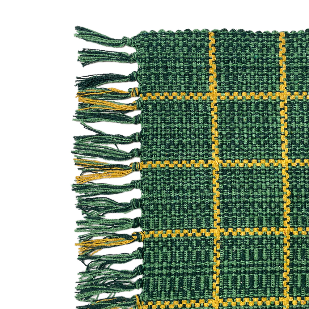 Коврик хлопковый ручного плетения 50х80 см х 5 мм Sindbad KH 58-13 зеленый