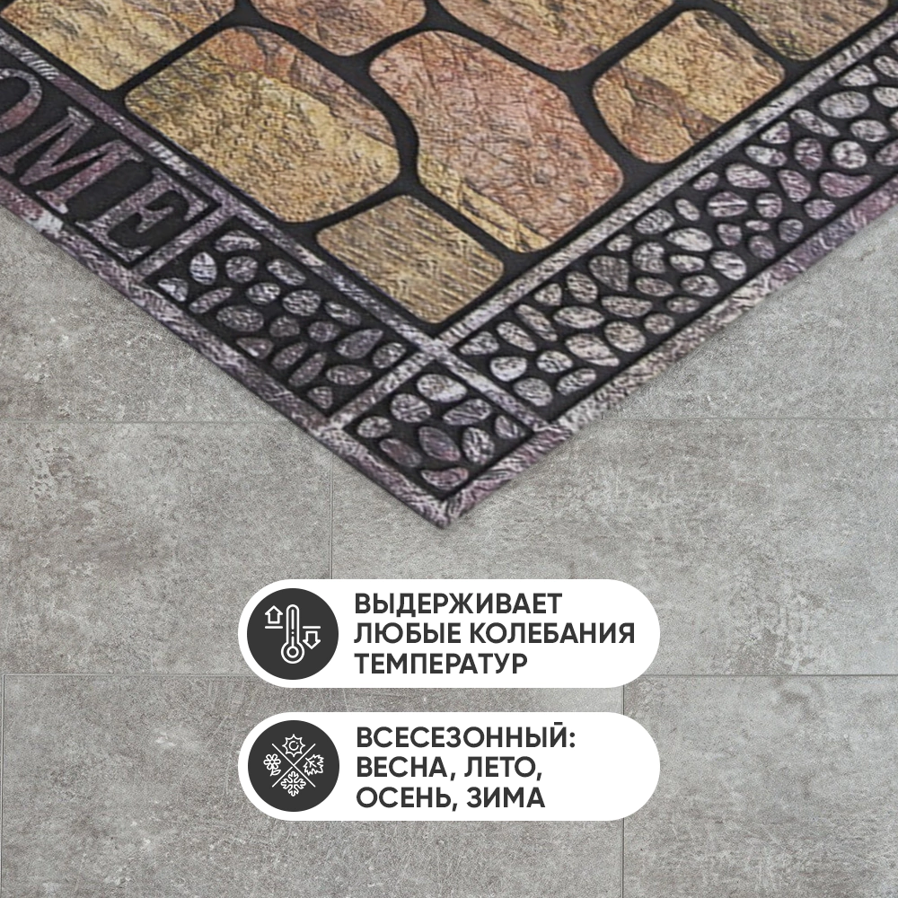 Коврик входной флокированный 60х90 см Ройс