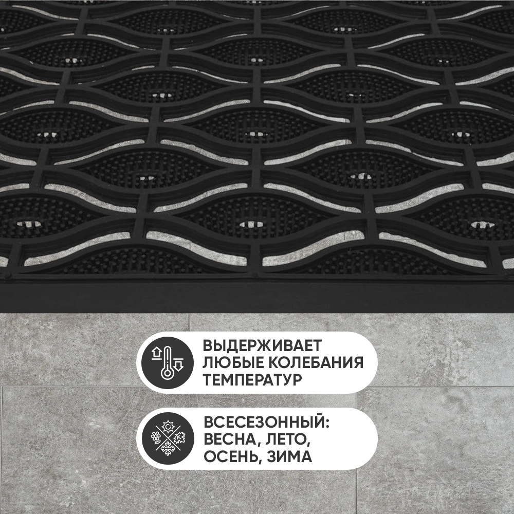 Коврик входной резиновый 55х90 см Аймат