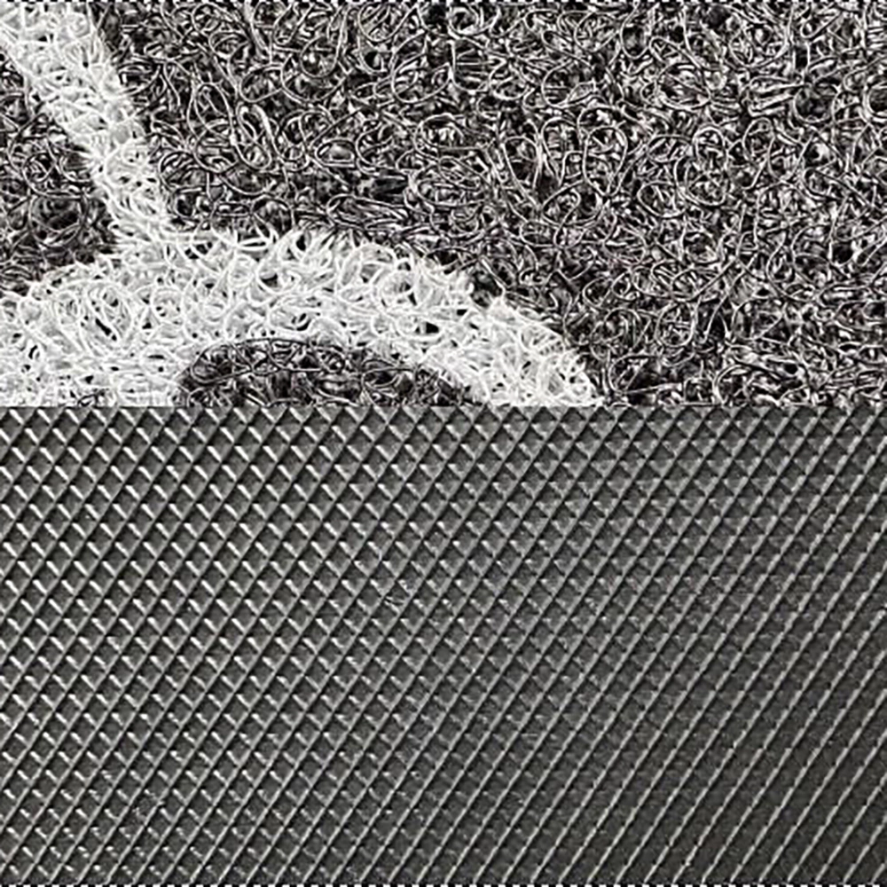 Коврик входной 60х90 см ПВХ Лапша Приветствие серый