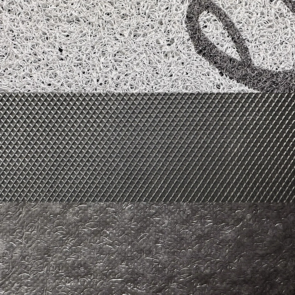 Коврик входной 60х90 см ПВХ Лапша Дом серый