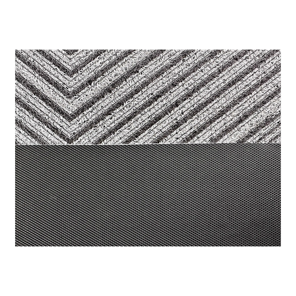 Коврик входной 90х120 см ПВХ Лапша Геометрия серый