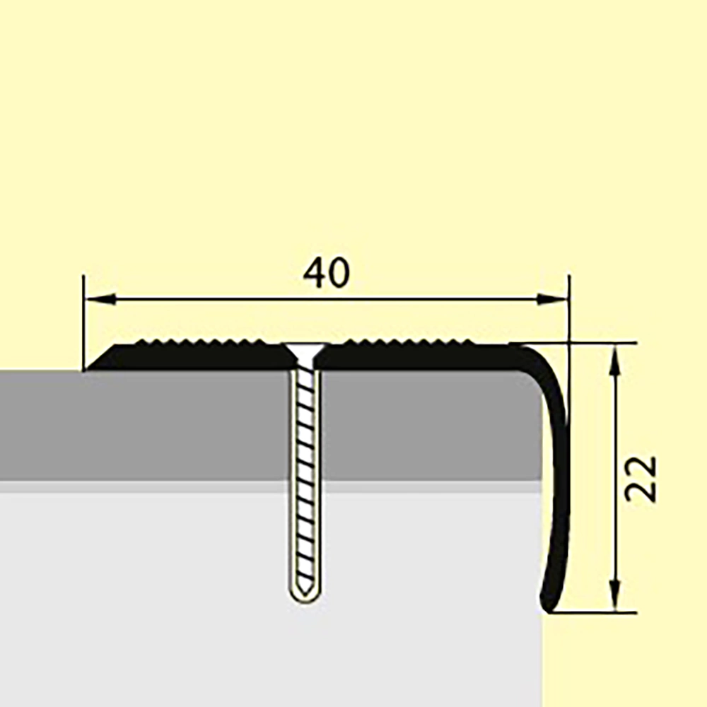 Угол на ступень внешний декорированный Дуб леванте 1350х40х22 мм