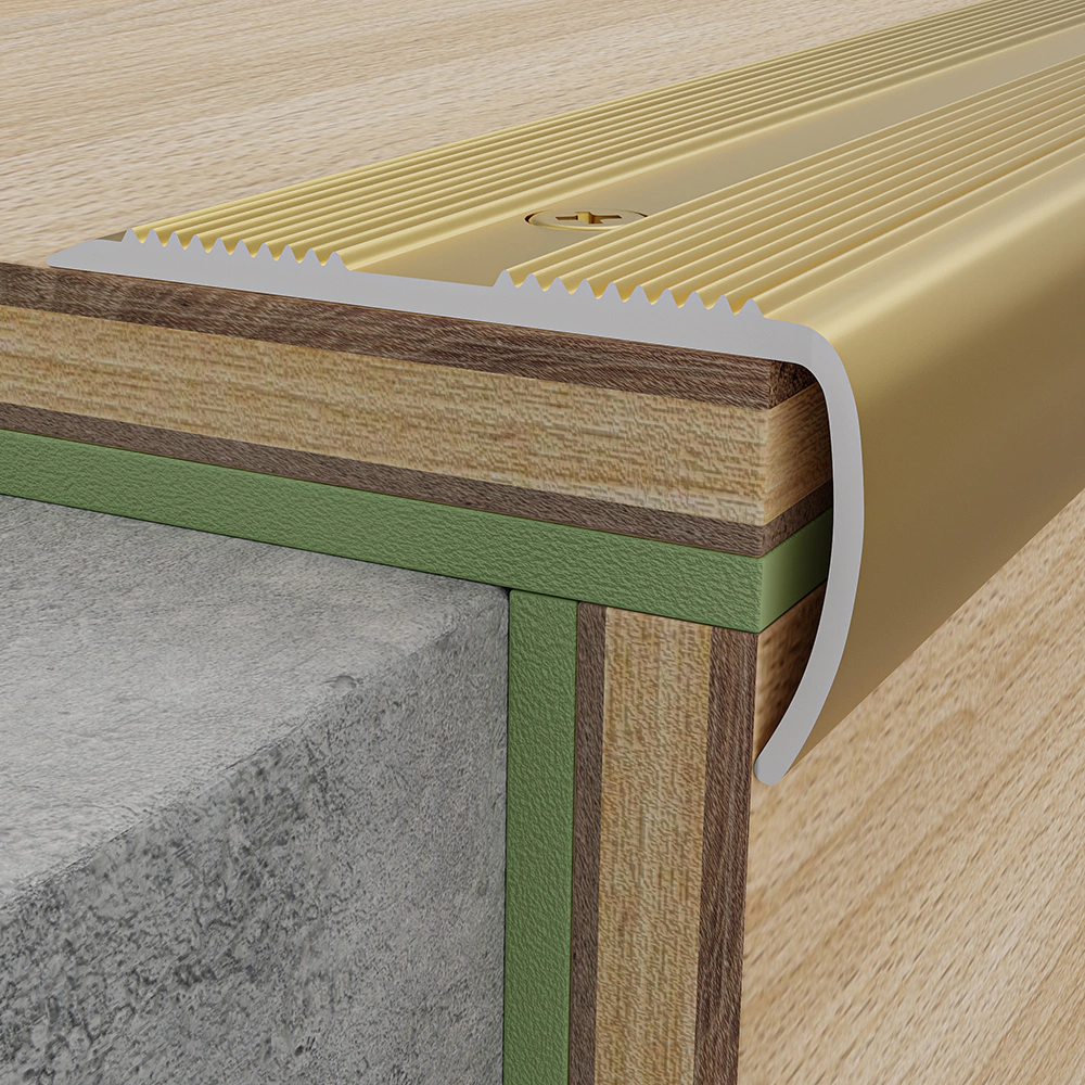 Угол на ступень внешний декорированный Дуб леванте 1350х40х22 мм