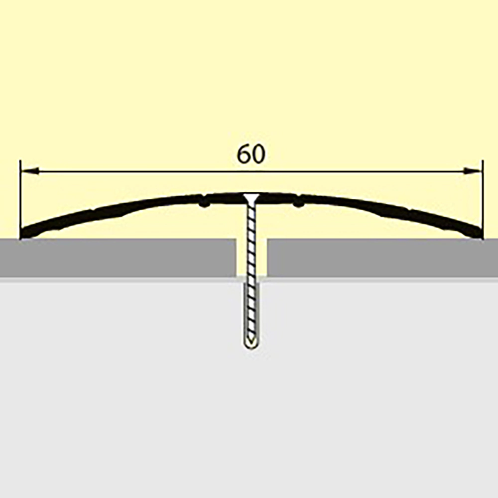 Порог алюминиевый стыкоперекрывающий 900х60 мм Дуб леванте