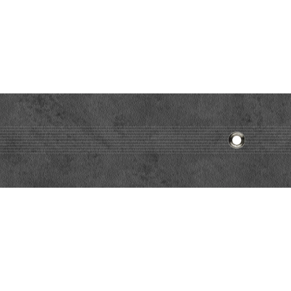 Порог алюминиевый стыкоперекрывающий Грейс 900х37 мм Графит