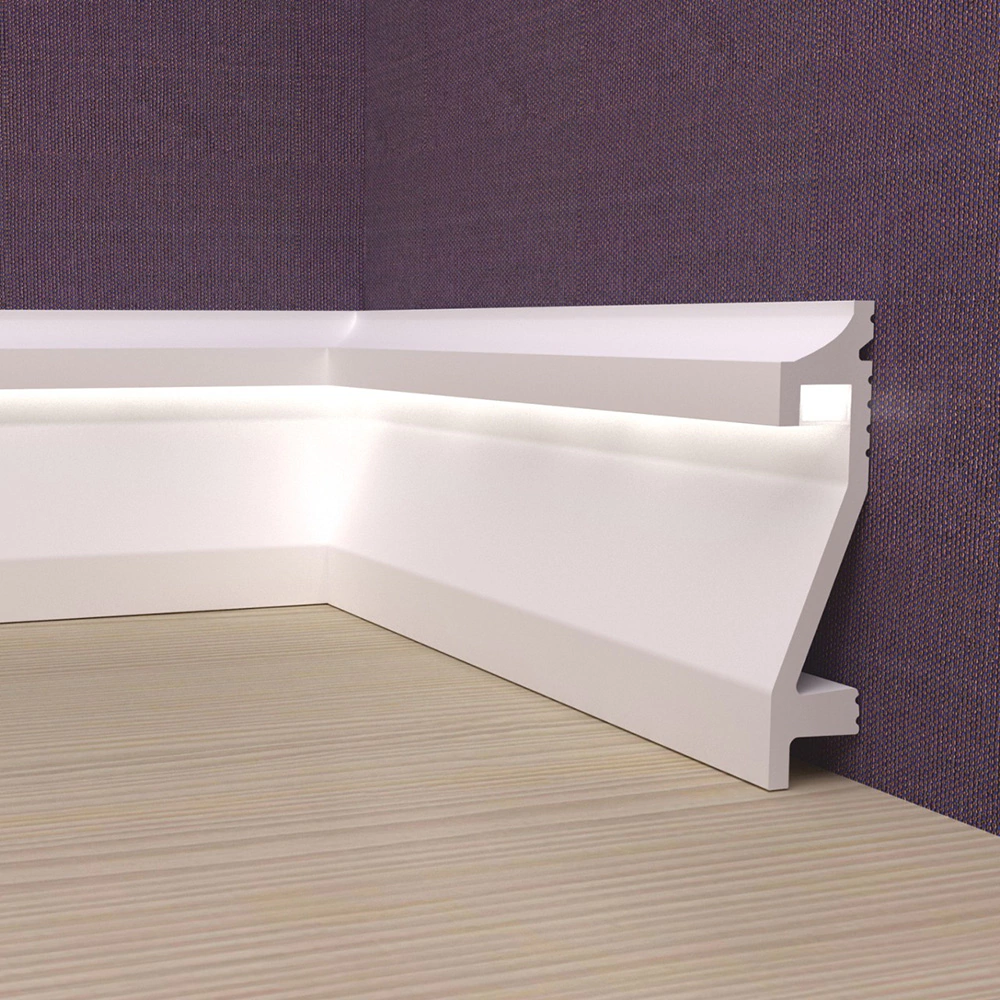 Плинтус напольный ударопрочный под покраску SOLID LED UHD 32 2000х100х22 мм