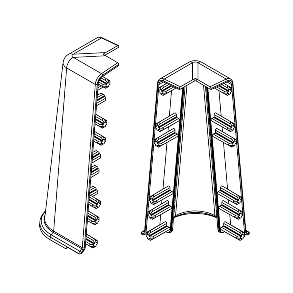 Угол наружный ПВХ Cezar Hi-line Prestige №163 Дуб Аспен 2 шт