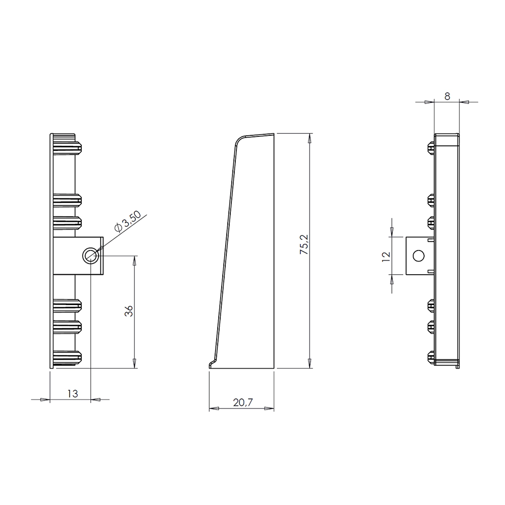 Заглушка ПВХ Cezar Hi-line Prestige №290 Дуб Кельтский 2 шт