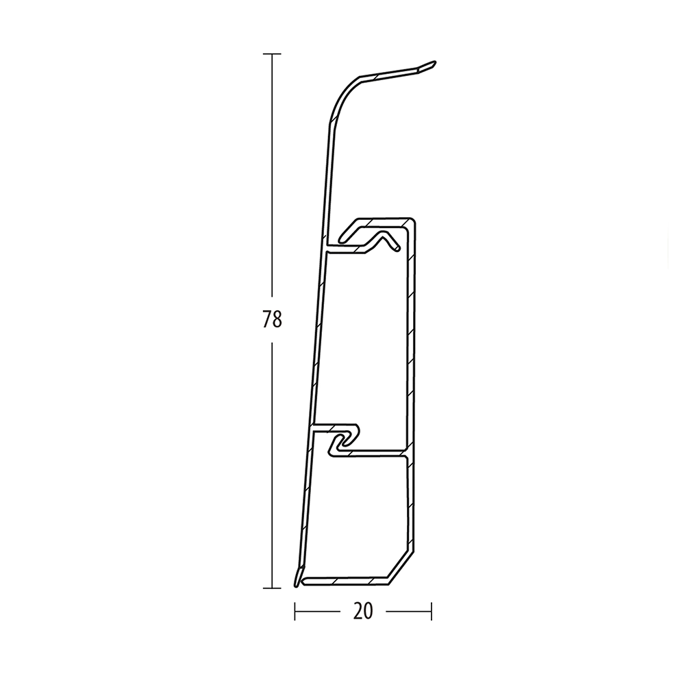 Плинтус напольный ПВХ 2200х78х20 мм Magic Stick №10 Сосна