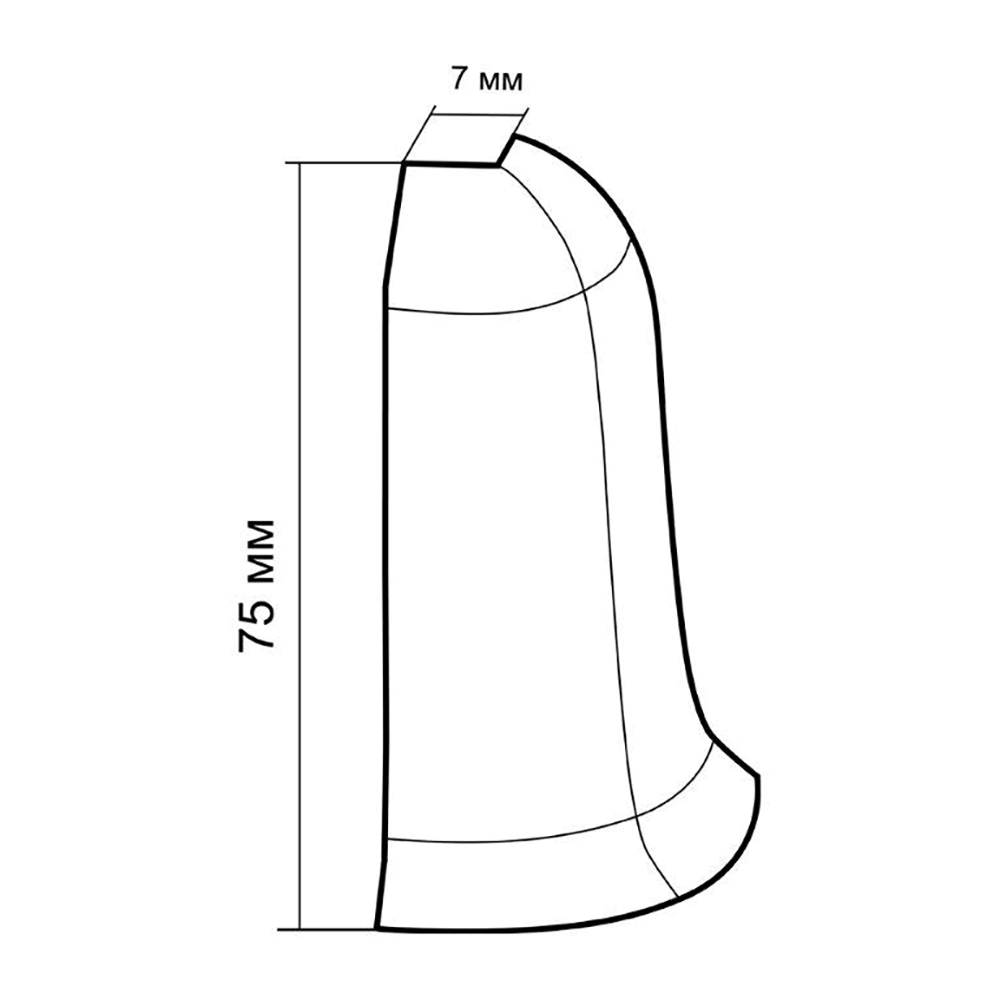 Угол наружный ПВХ Lider 75 №760М Дуб медовый 2 шт
