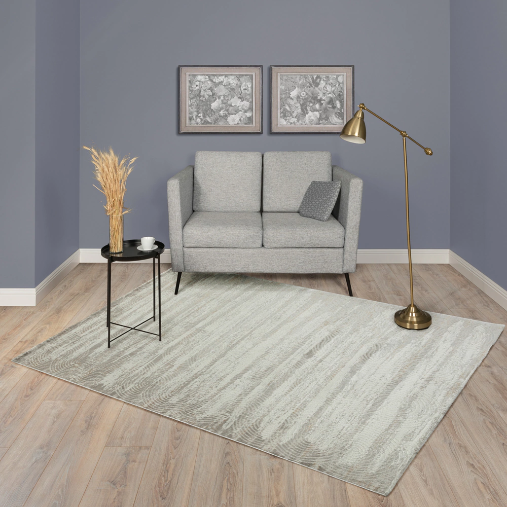 Ковер 1,6х2,3 м серый/кремовый Matera HR69A