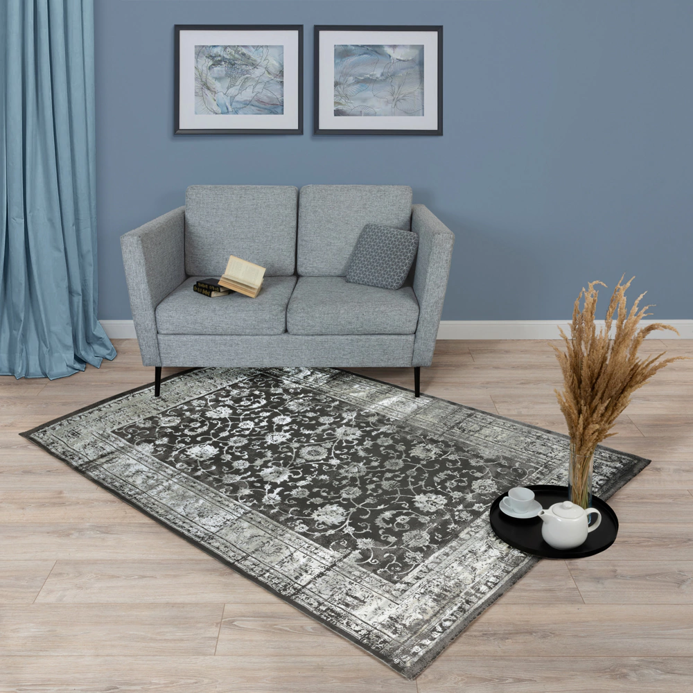 Ковер 1,6х2,3 м Agnia A1404A слоновая кость-серый