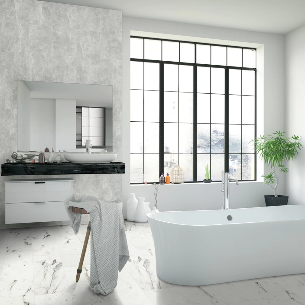 Ламинат влагостойкий CLASSEN Visiogrande Белый мрамор с фаской 8 мм 32 класс 2,368 м2