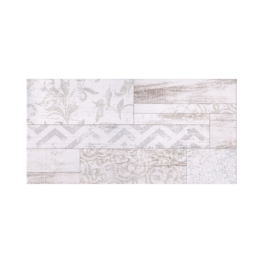 Декор настенный Сан Ремо белый Геометрия 25х50 см