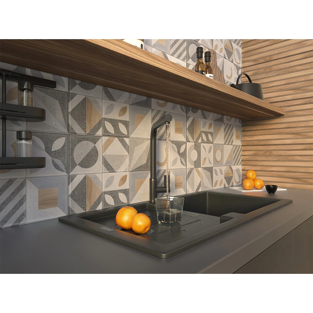 Плитка настенная Сюприм бежевая структура 05 25х60 см