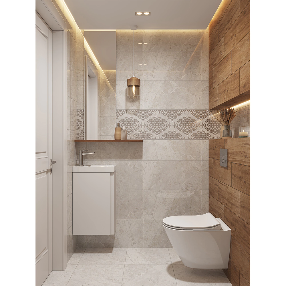 Плитка настенная Даллас светло-серая 29,8х59,8 см