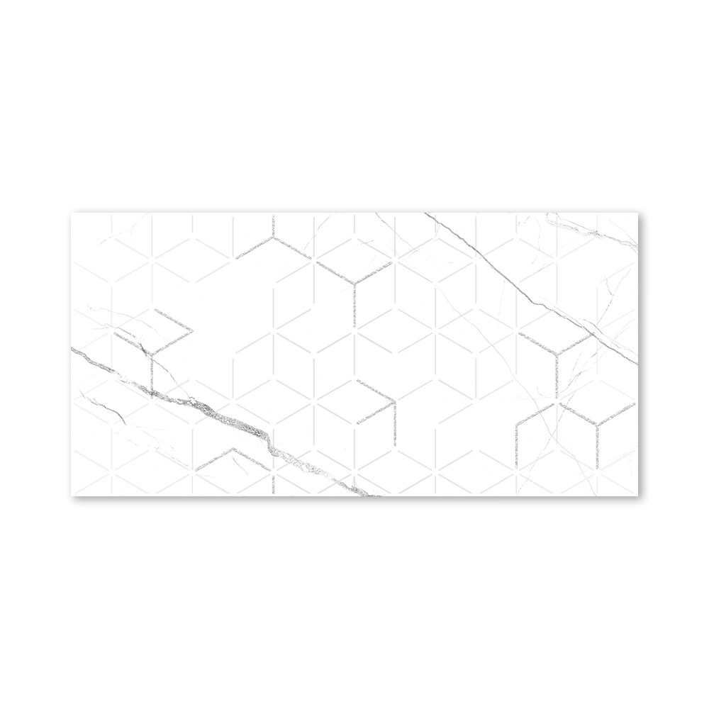 Декор настенный Силуэт белый 25х50 см