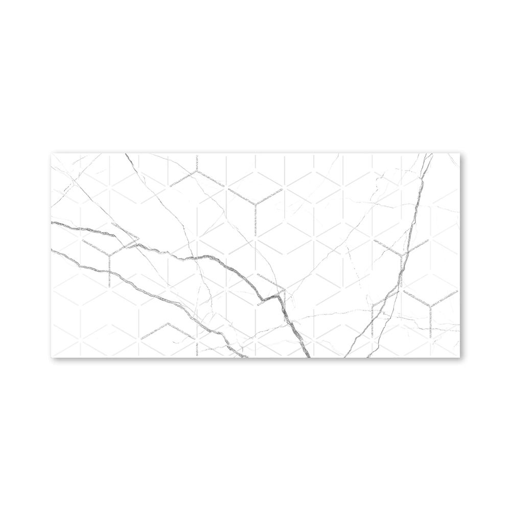 Декор настенный Силуэт белый 25х50 см