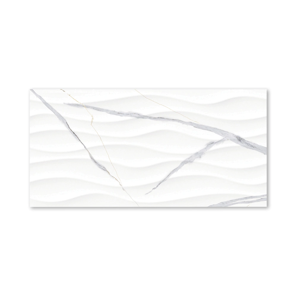 Плитка настенная Махаон белая рельеф 30х60 см ректификат