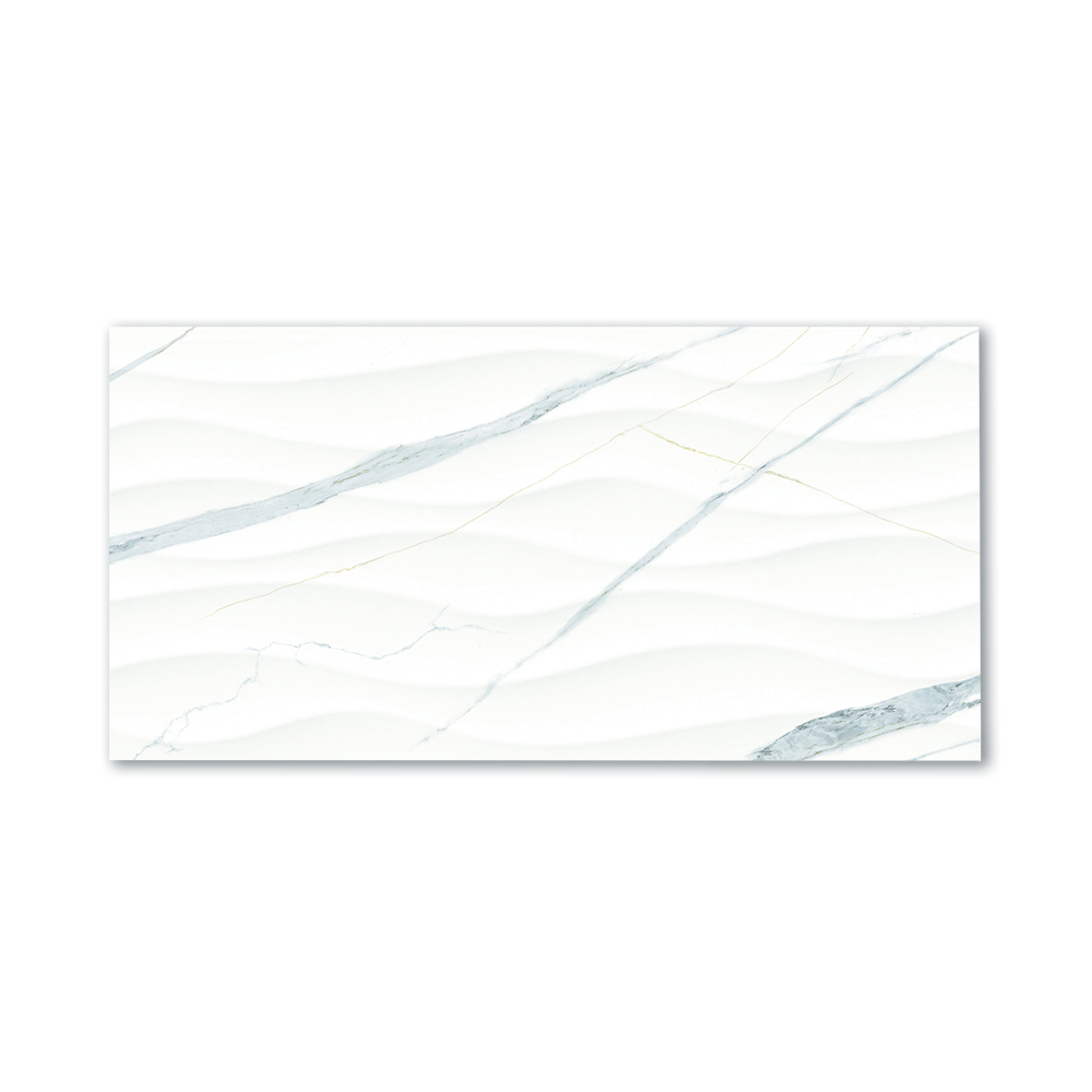 Плитка настенная Махаон белая рельеф 30х60 см ректификат